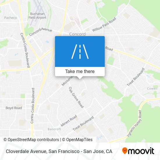 Mapa de Cloverdale Avenue