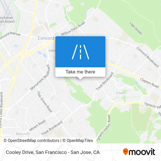 Cooley Drive map