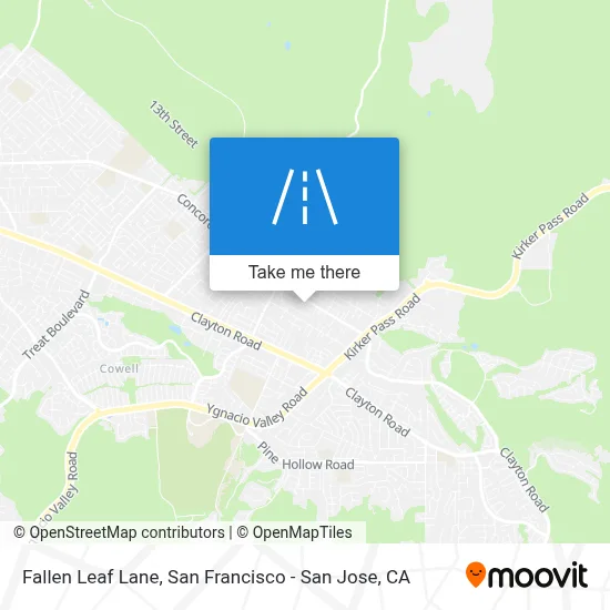 Fallen Leaf Lane map