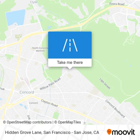 Hidden Grove Lane map