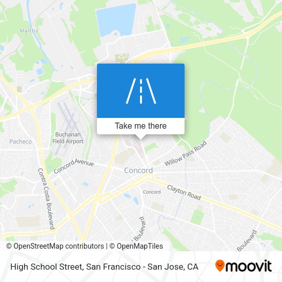 High School Street map