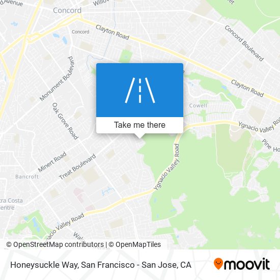 Honeysuckle Way map