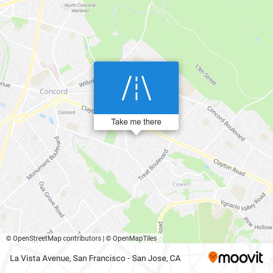 Mapa de La Vista Avenue