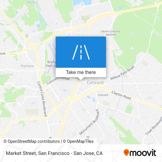 Mapa de Market Street
