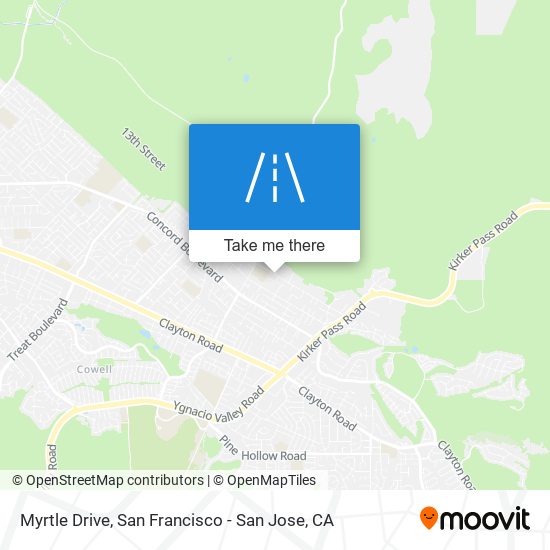 Mapa de Myrtle Drive