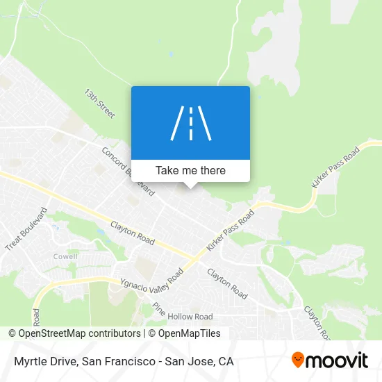 Myrtle Drive map