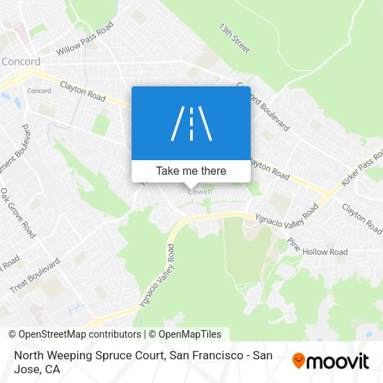 North Weeping Spruce Court map