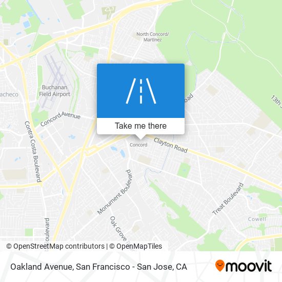 Mapa de Oakland Avenue