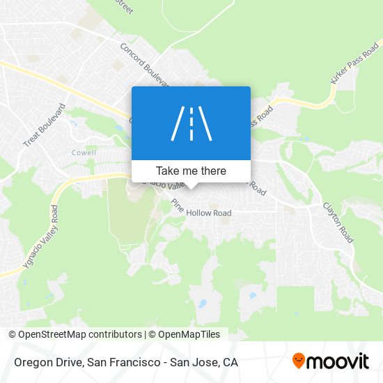 Oregon Drive map