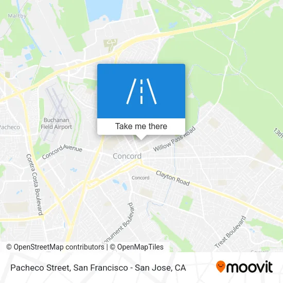Pacheco Street map