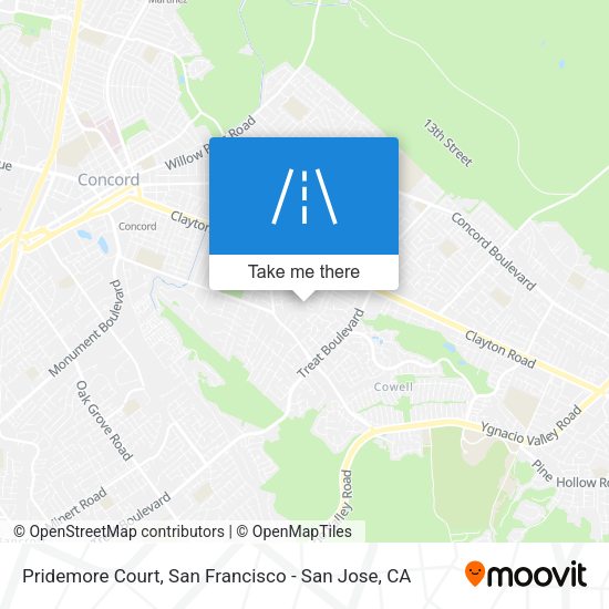 Mapa de Pridemore Court