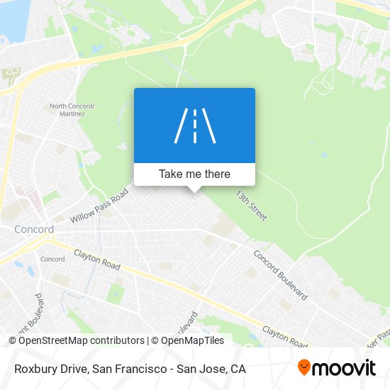 Roxbury Drive map