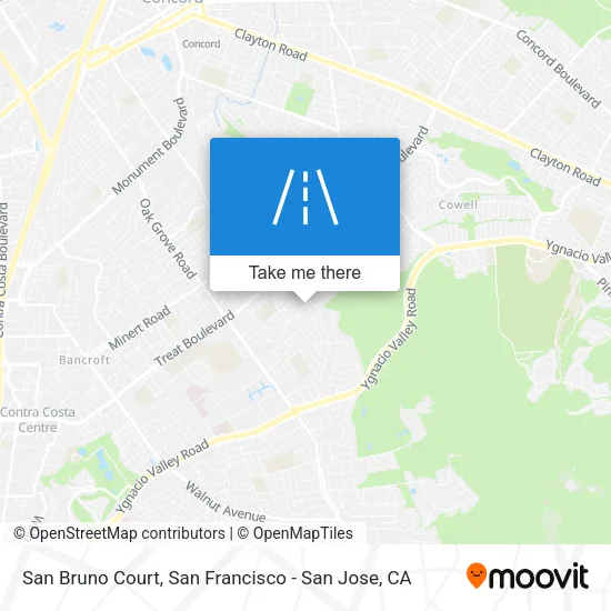 San Bruno Court map
