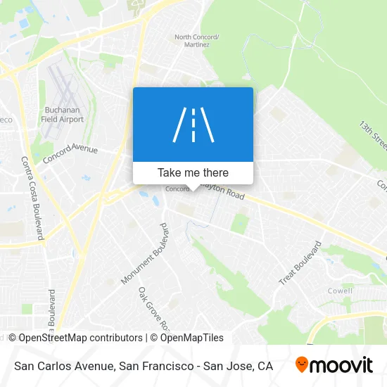 San Carlos Avenue map