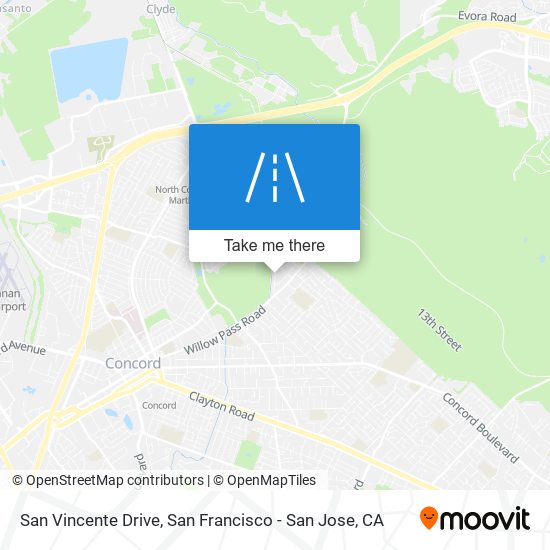 San Vincente Drive map