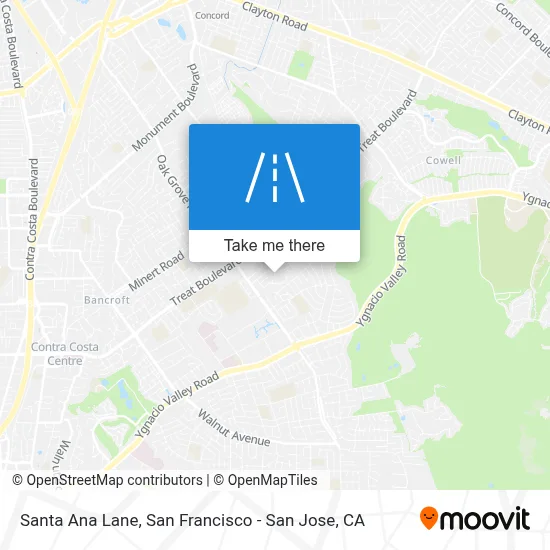 Santa Ana Lane map