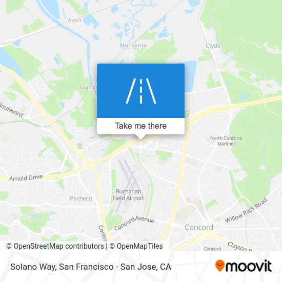 Solano Way map