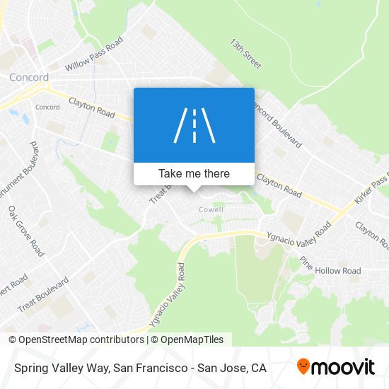 Spring Valley Way map