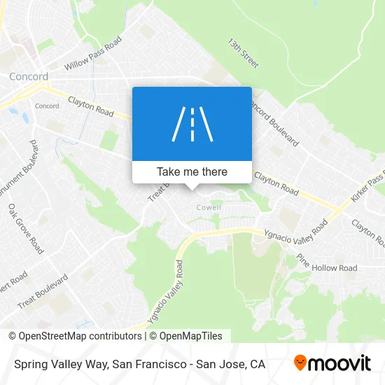Spring Valley Way map
