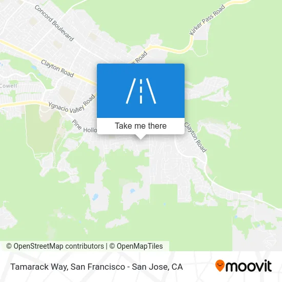 Tamarack Way map