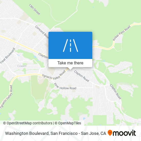 Mapa de Washington Boulevard