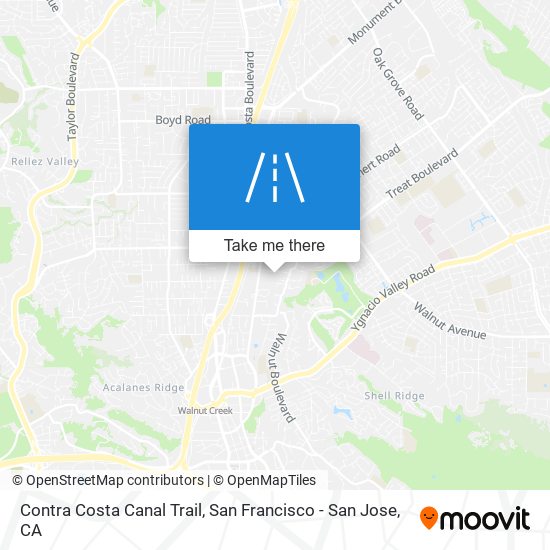 Contra Costa Canal Trail map