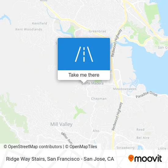 Ridge Way Stairs map