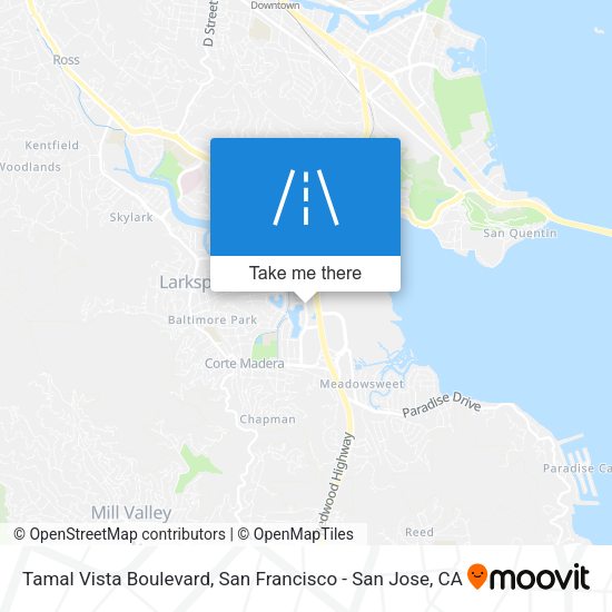 Tamal Vista Boulevard map