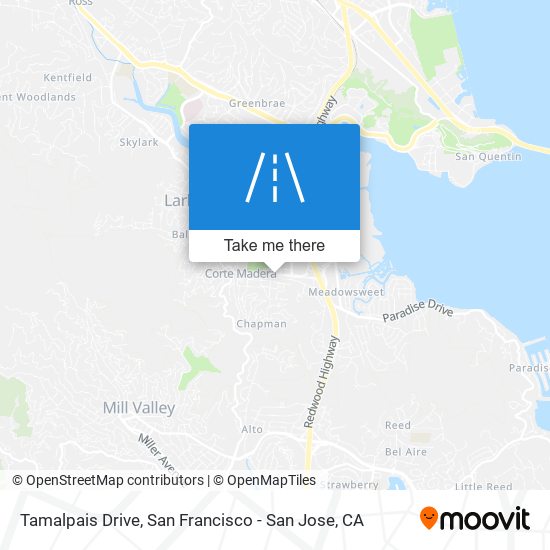 Tamalpais Drive map