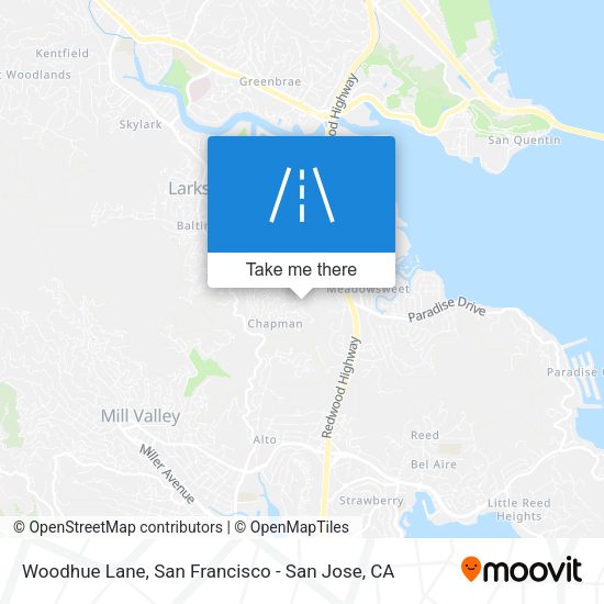 Woodhue Lane map