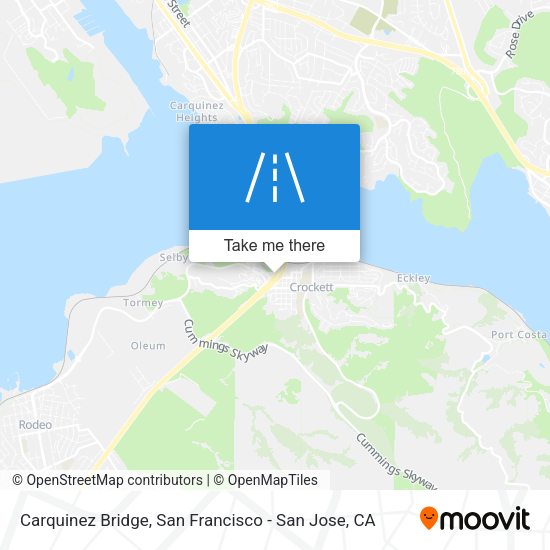 Carquinez Bridge map