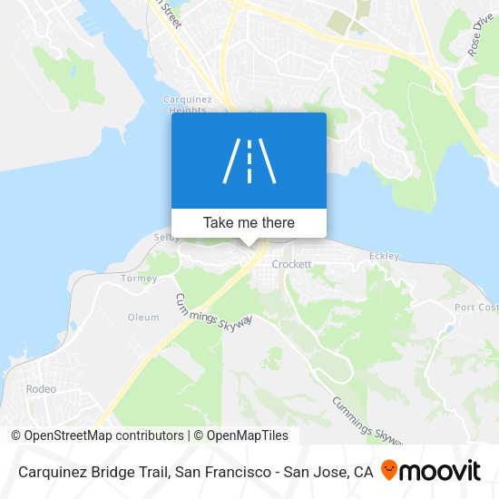 Mapa de Carquinez Bridge Trail