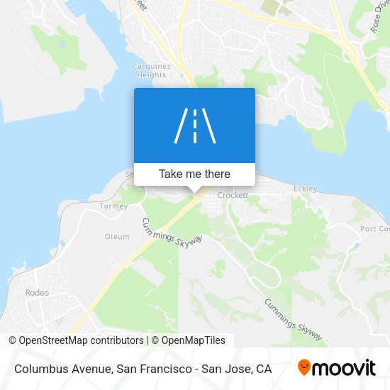 Mapa de Columbus Avenue