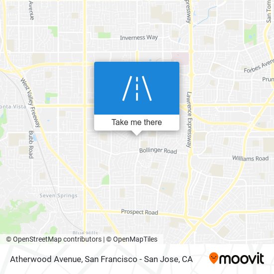 Atherwood Avenue map