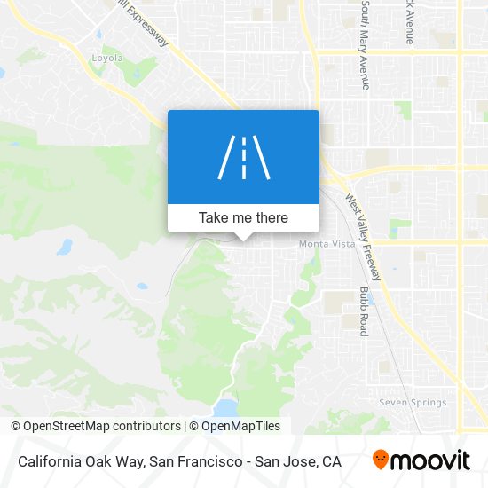 Mapa de California Oak Way