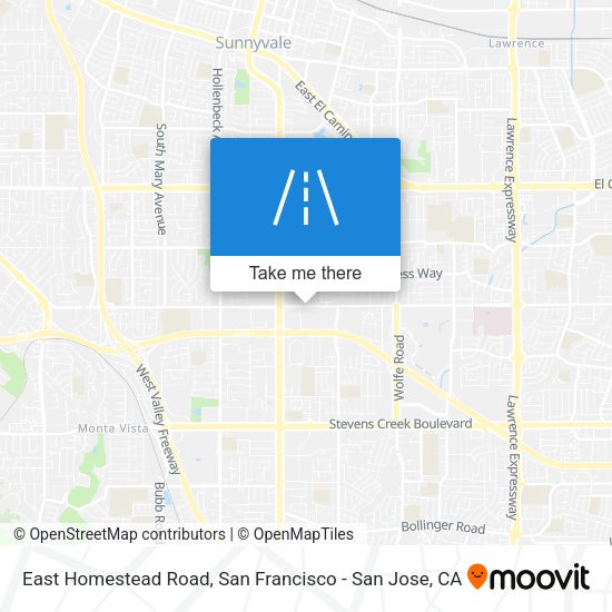 East Homestead Road map