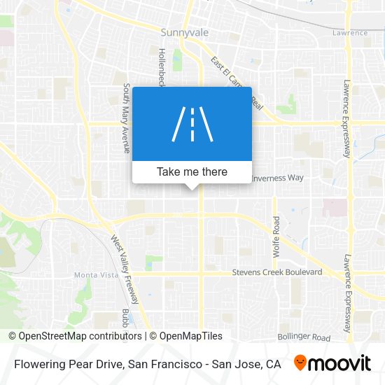 Flowering Pear Drive map