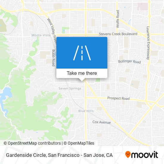 Gardenside Circle map