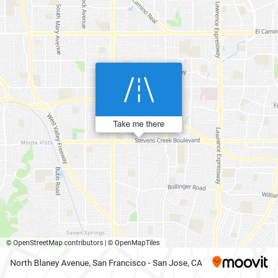 North Blaney Avenue map