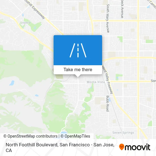 North Foothill Boulevard map