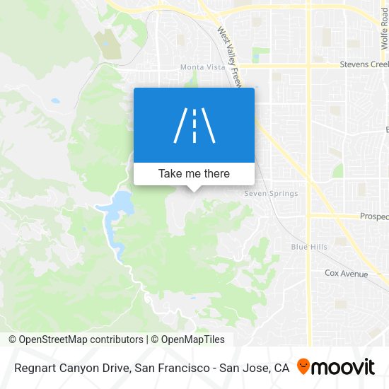 Regnart Canyon Drive map