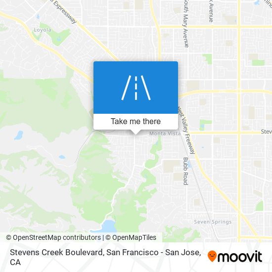 Mapa de Stevens Creek Boulevard