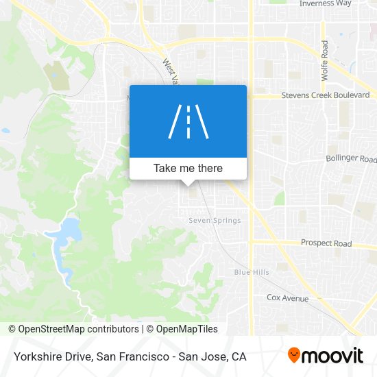 Mapa de Yorkshire Drive