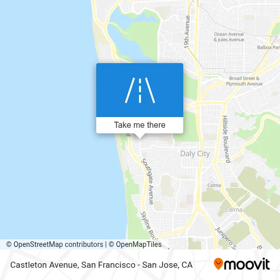 Castleton Avenue map