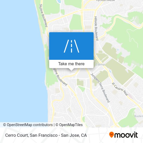 Mapa de Cerro Court