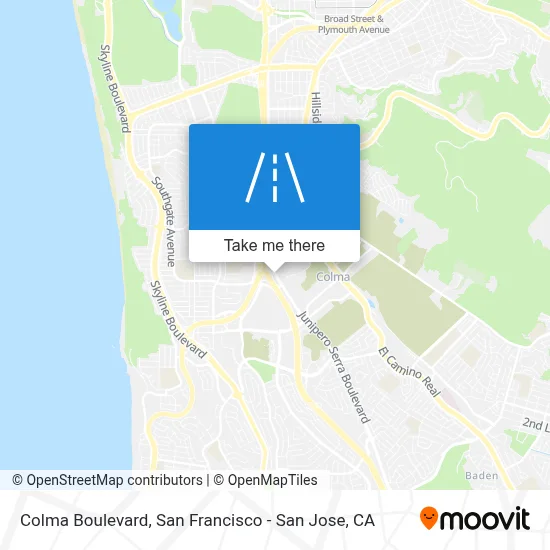 Colma Boulevard map
