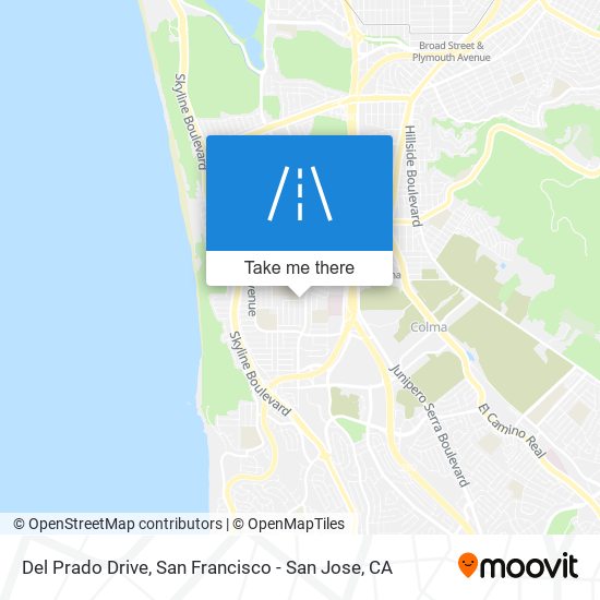 Del Prado Drive map