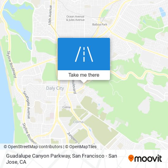 Guadalupe Canyon Parkway map