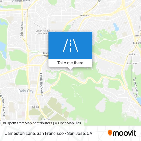 Jameston Lane map