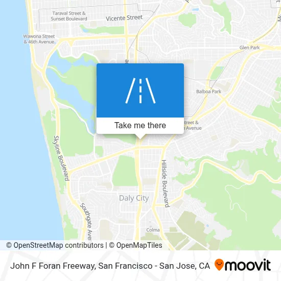 John F Foran Freeway map